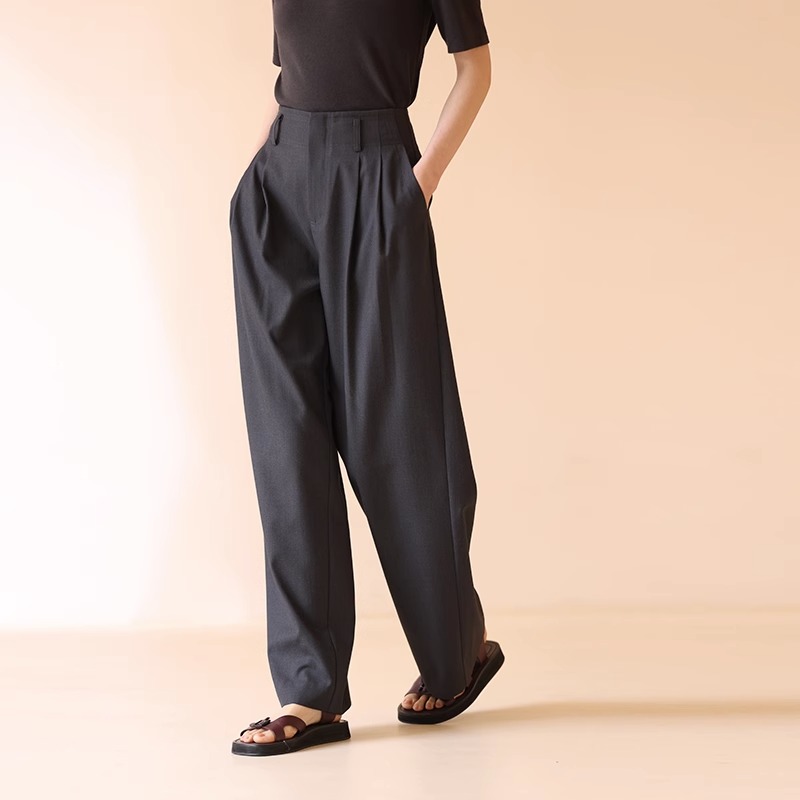 【短納期】レディー美シルエット センタープレステーパードパンツ レディース ボトムス パンツ テーパード
