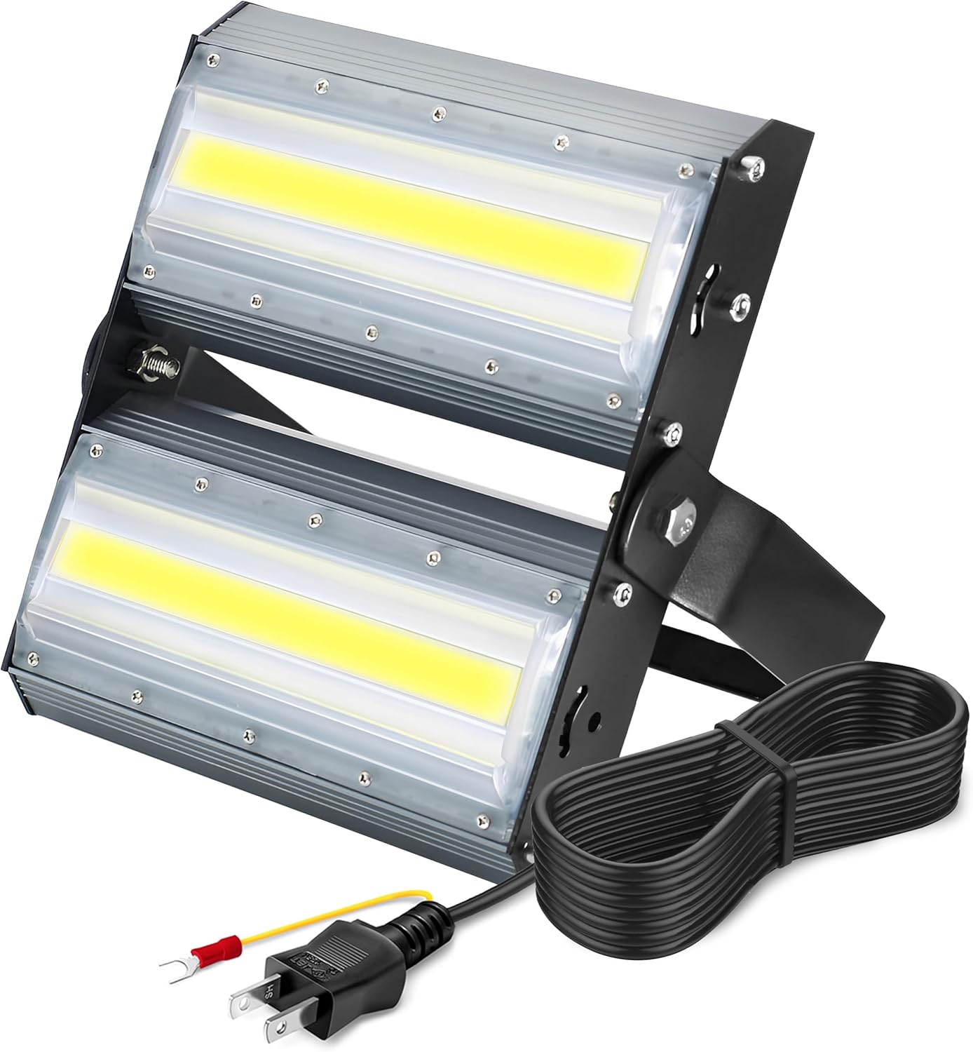 RenHope LED投光器 LED作業灯 100W 1400W相当 COBチップ 13600LM 240度 看板灯 街路灯 駐車場灯 昼光色 IP67防水 アース付き コンセント式 適格請求書(イン