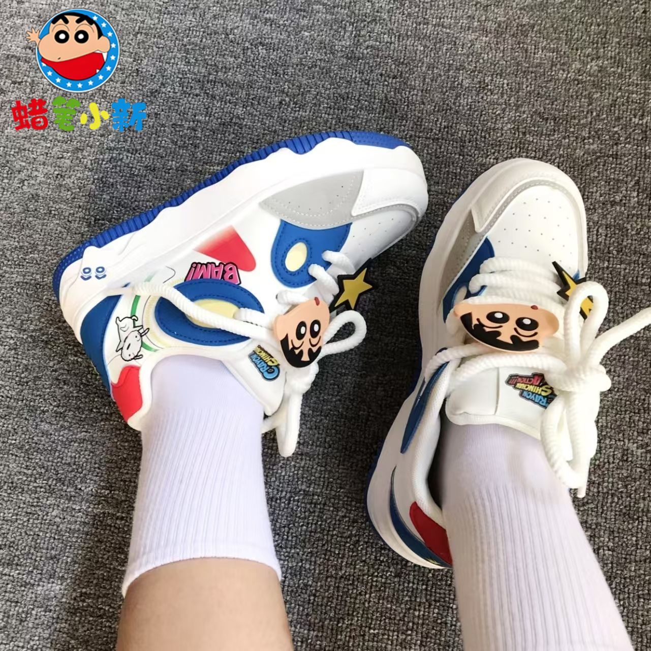 大好評 クレヨンしんちゃん限定アニメ男靴小衆オリジナルカップルの板靴春秋新作ファッションカジュアル靴 5,036円