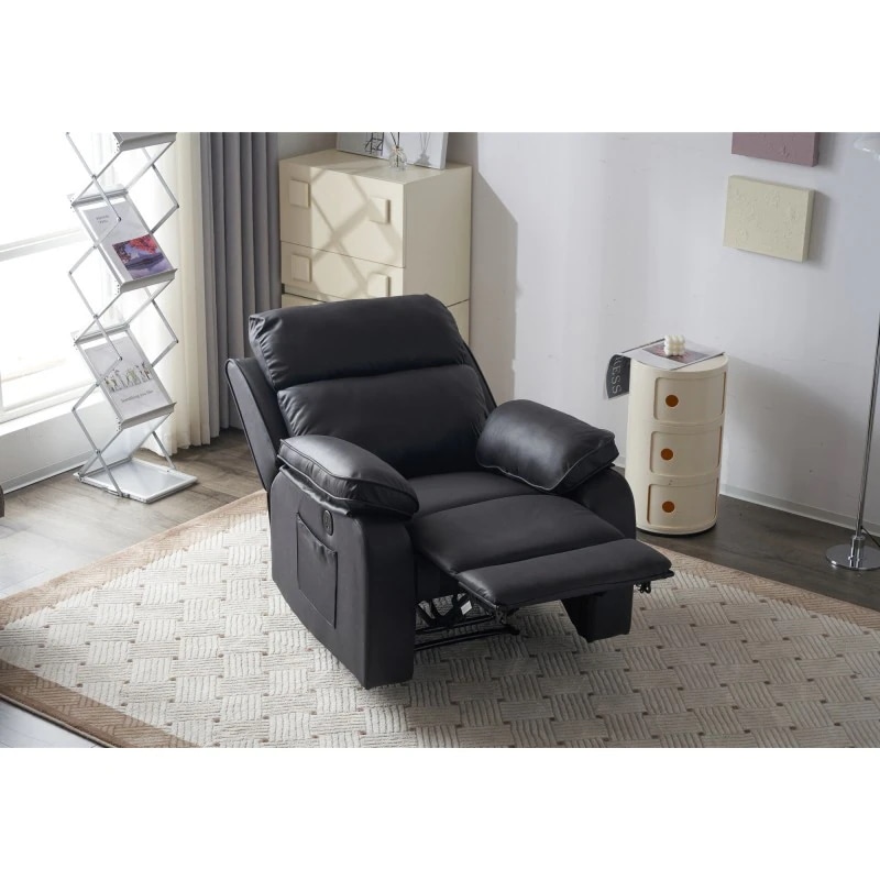 リクライニングソファー 電動リクライニングソファ オットマン一体型 1人掛け USBポート付き 電動ソファ モーションソファー 耐圧分散 電動ソファー スマホ充電可 リクライニングチェア