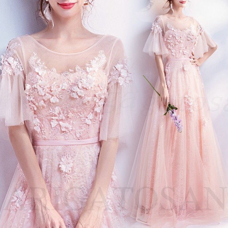 ロングドレス ウエディングドレス イブニングドレス フォーマルドレス パーティードレス ワンピース カラードレス 二次会 演奏会 披露宴 発表会 忘年会