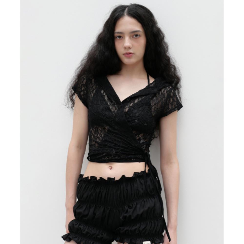 ROCKCAKE Shadow Lace Hoodie Black RC25TP20600BK