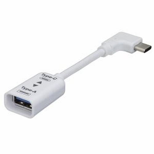 （まとめ買い）USB3.1Gen1 A-C変換ケーブルL型 10cmホワイト ZUH-CARL301W [x3]