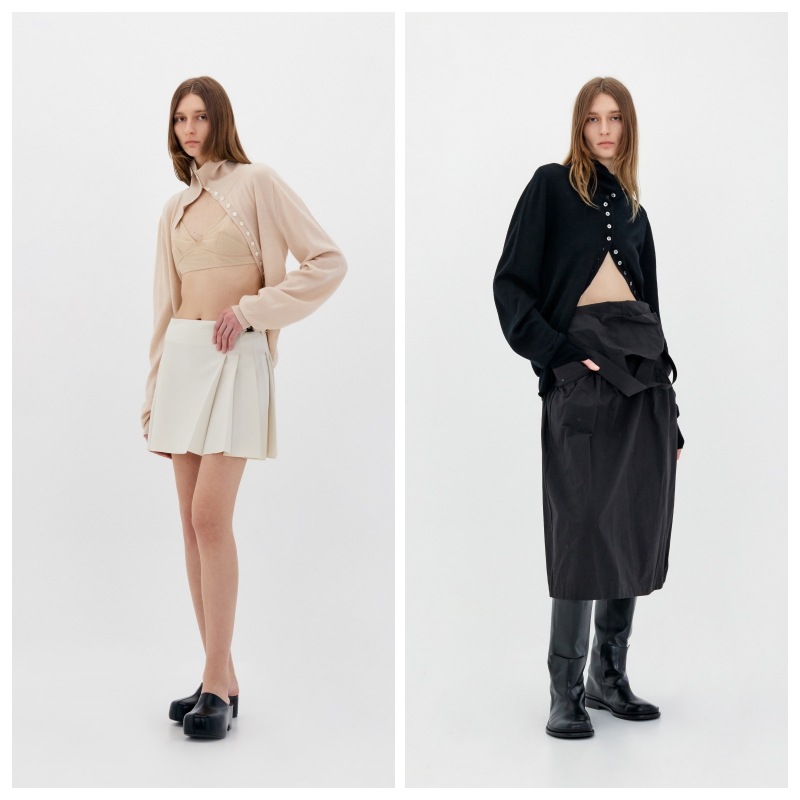【LOW CLASSIC】 SAILOR BUTTON POINT KNIT CARDIGAN : 2COLORS