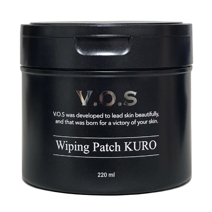 VOS ワイピングパッチ クロ 化粧水パッド 220ml (80枚入り)