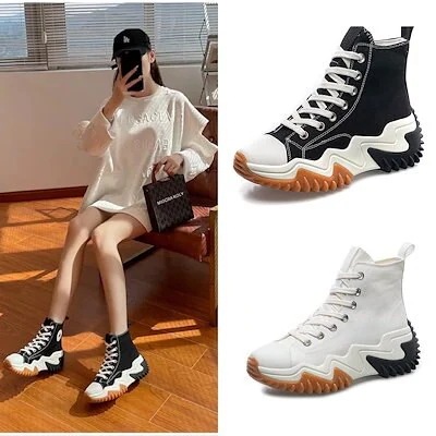 2024新作先行発売履きやすい 軽量 カジュアルシューズウェッジヒール美脚 スニーカー 5CM厚底5種類 韓国大人気