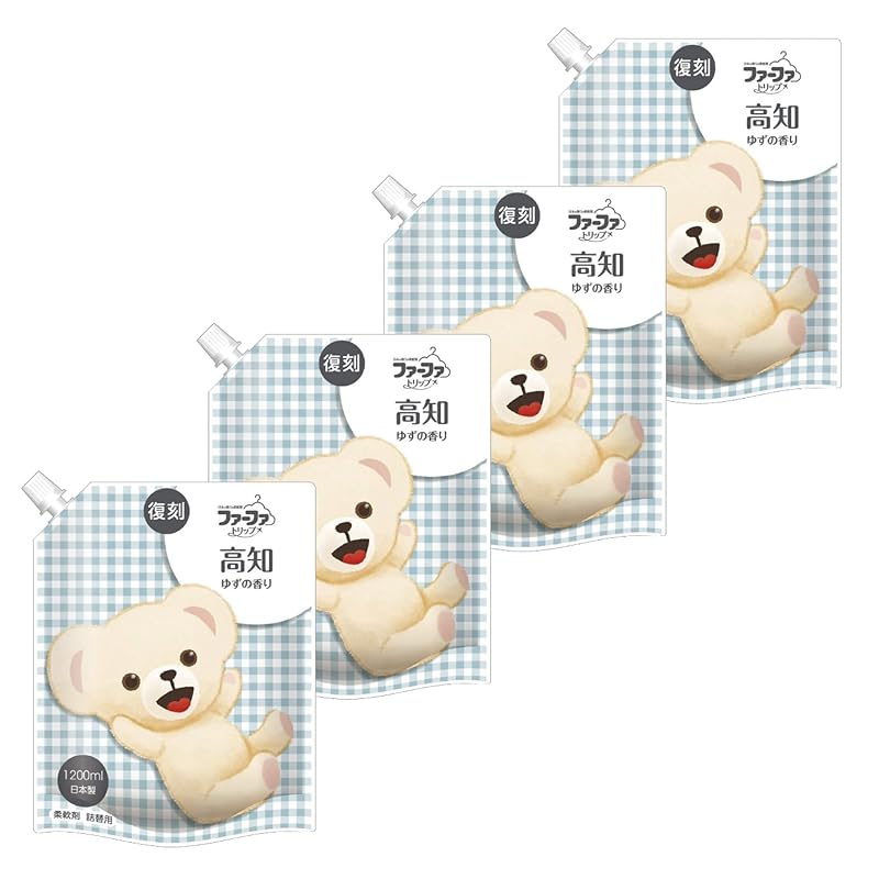 ファーファ トリップ 柔軟剤 高知 ゆず の香り 詰替 （1200ml） 4個セット