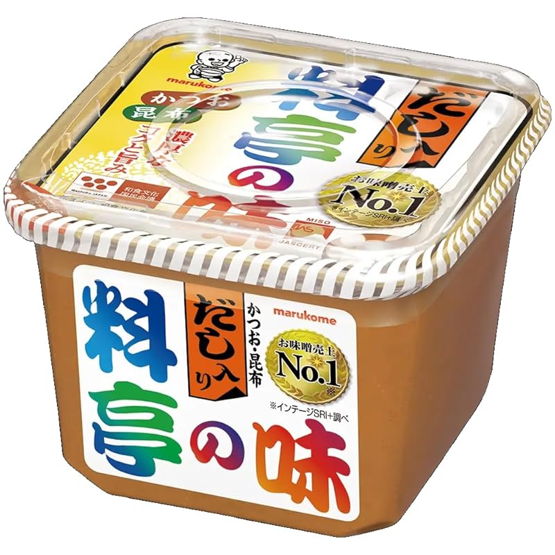 マルコメ 料亭の味 だし入り味噌 かつお・昆布 375g×10個