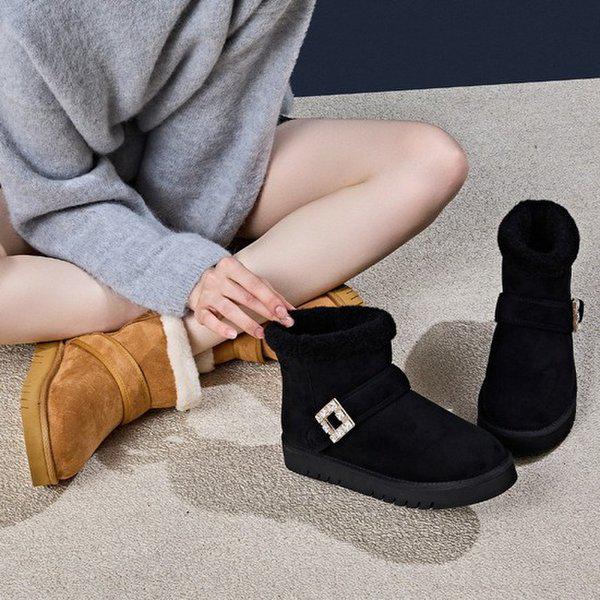 軽量防寒起毛アンクル女性ブーツ 2XWA75XS_GN