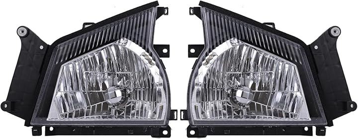 互換品いすゞ フロント クリスタル ヘッドライト 左右セット 超低 PM エルフ NHR69 NHS69 NKR81 NKR82 NKS81 NPR81 NPS72 NPS81 等 社外品