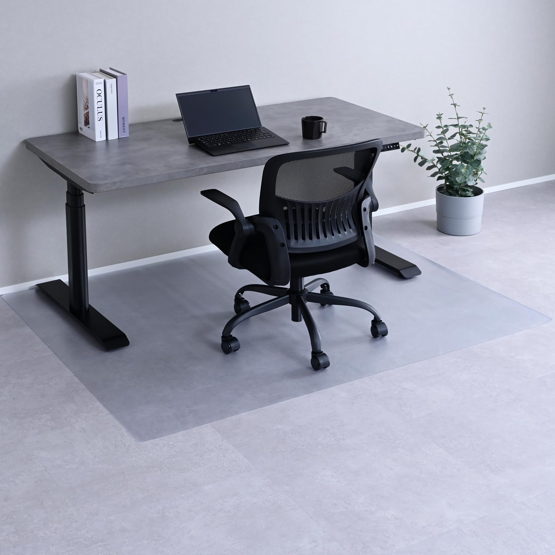 山善(YAMAZEN) チェアマット 椅子 マット 傷防止 シート 幅130×奥行160cm キズや汚れに強い 床保護 ゲーミング PVCマット 透明 クリア DCFM-1316(S)