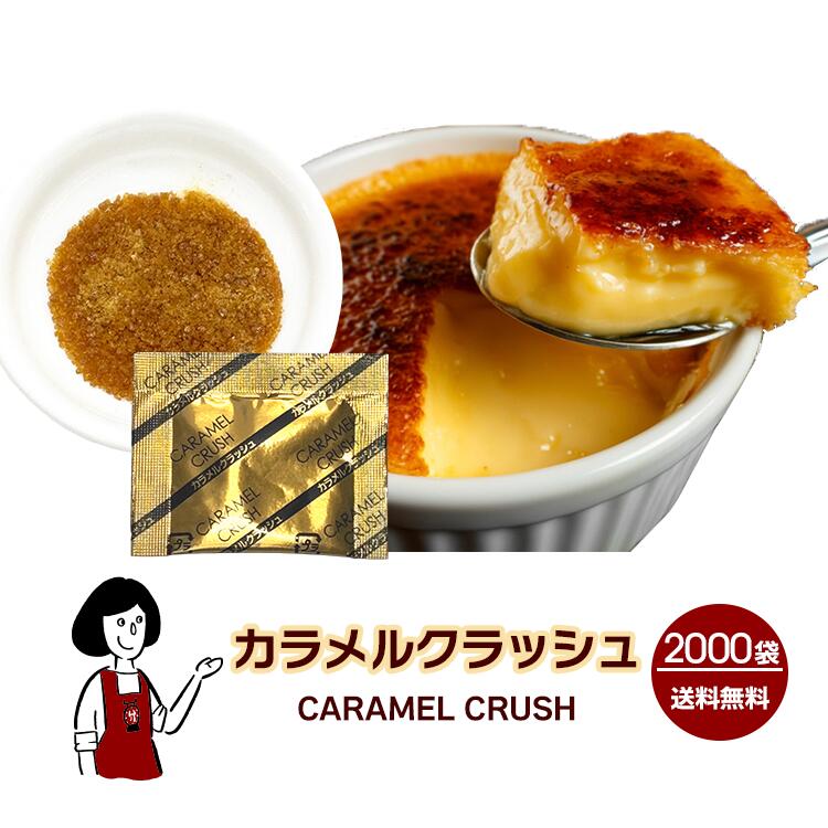 カラメルクラッシュ 2g×2000袋 カラメル プリン ブリュレ アイス デザート スイーツ 小袋 使い切り 顆粒タイプ