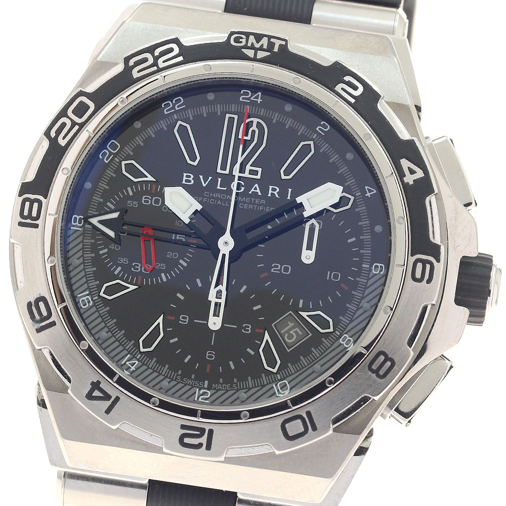 ブルガリ BVLGARI DP45STVCH ディアゴノ プロフェッショナル X-PRO GMT クロノグラフ 自動巻き メンズ _877263【中古】