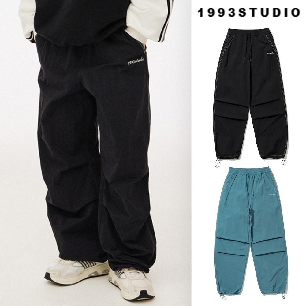 [1993studio] Color Matching Stitch Parachute Pants