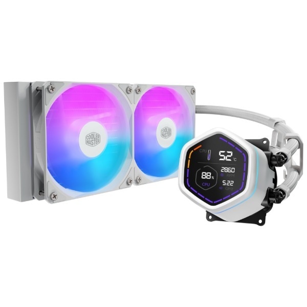 MLX-D24M-A18PW-RD ホワイト MasterLiquid Core Nex Digital 240 水冷CPUクーラー メーカー直送