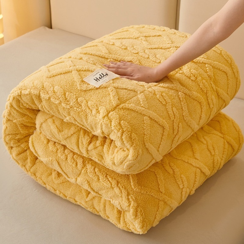 冬用ラムベルベット冬用キルト厚く暖かいプラスベルベットキルトコアコットンキルト寝具冬用シングルドミトリーベッド