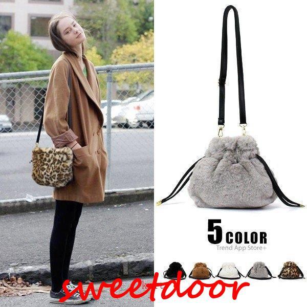 ファーバッグ レディース 秋 冬 製 斜め掛け ショルダーバッグ ミニバッグ ミニ バッグ 巾着型 ポシェット冬バッグ ふわふわ もこもこ 大人 可愛い 小さめ