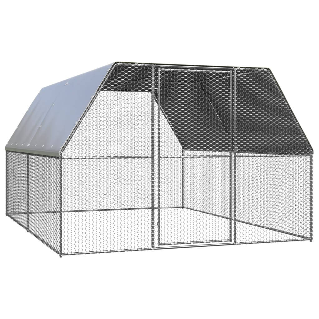 鶏小屋 3x4x2m 亜鉛メッキ鋼製