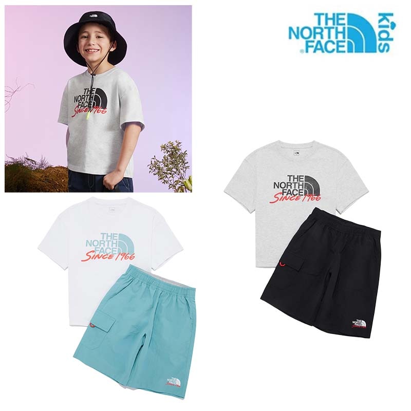 NT7UR27 KS BREEZELITE CREW SET キッズ セットアップ 上下セット 半袖 Tシャツ 男の子 女の子 小学生 クルーネック ジュニア 丸襟 ハーフパンツ ショートパンツ