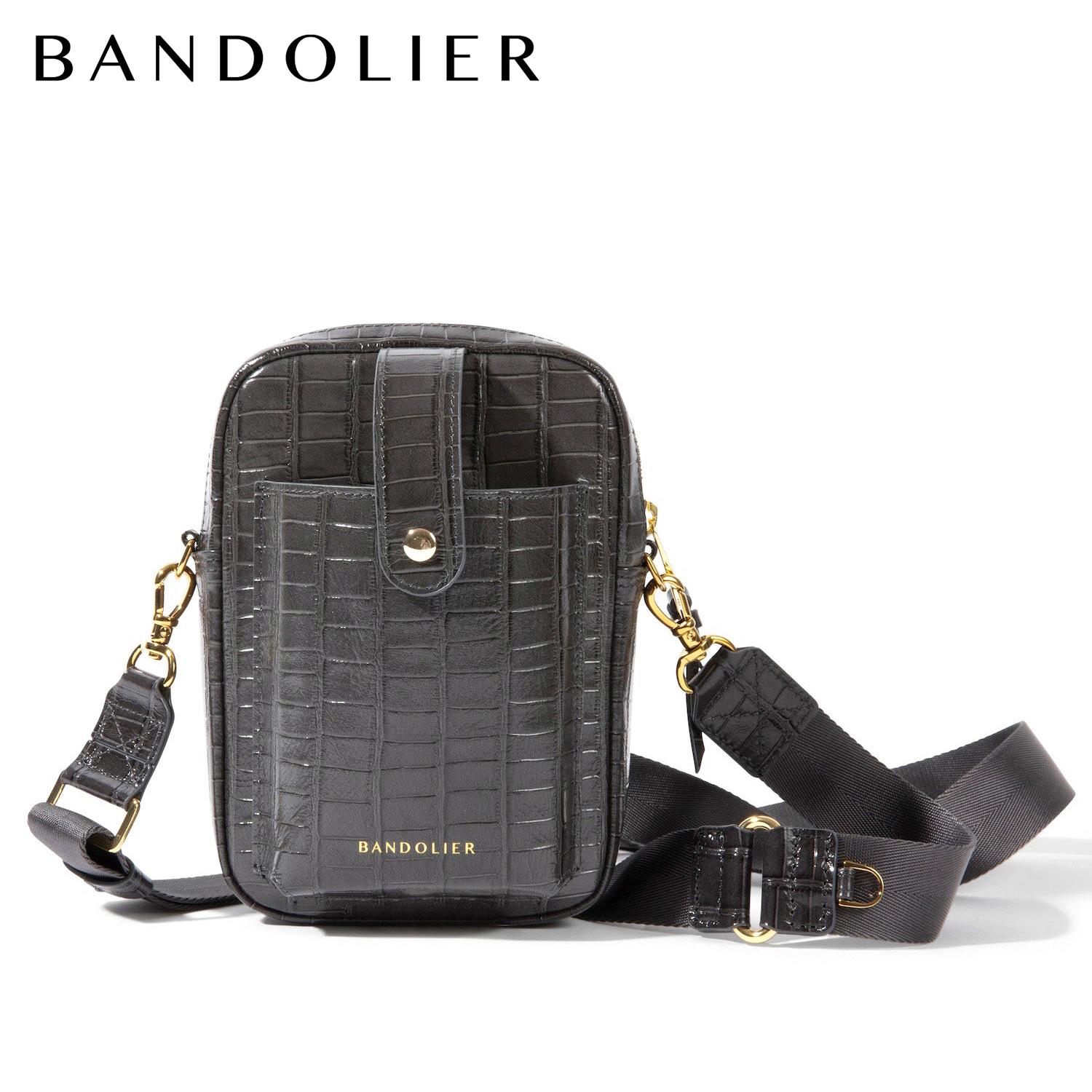 ショルダーバッグ ポーチ スマホショルダー ストラップ 斜め掛け 本革 ディロン メンズ レディース グレー 42NDA