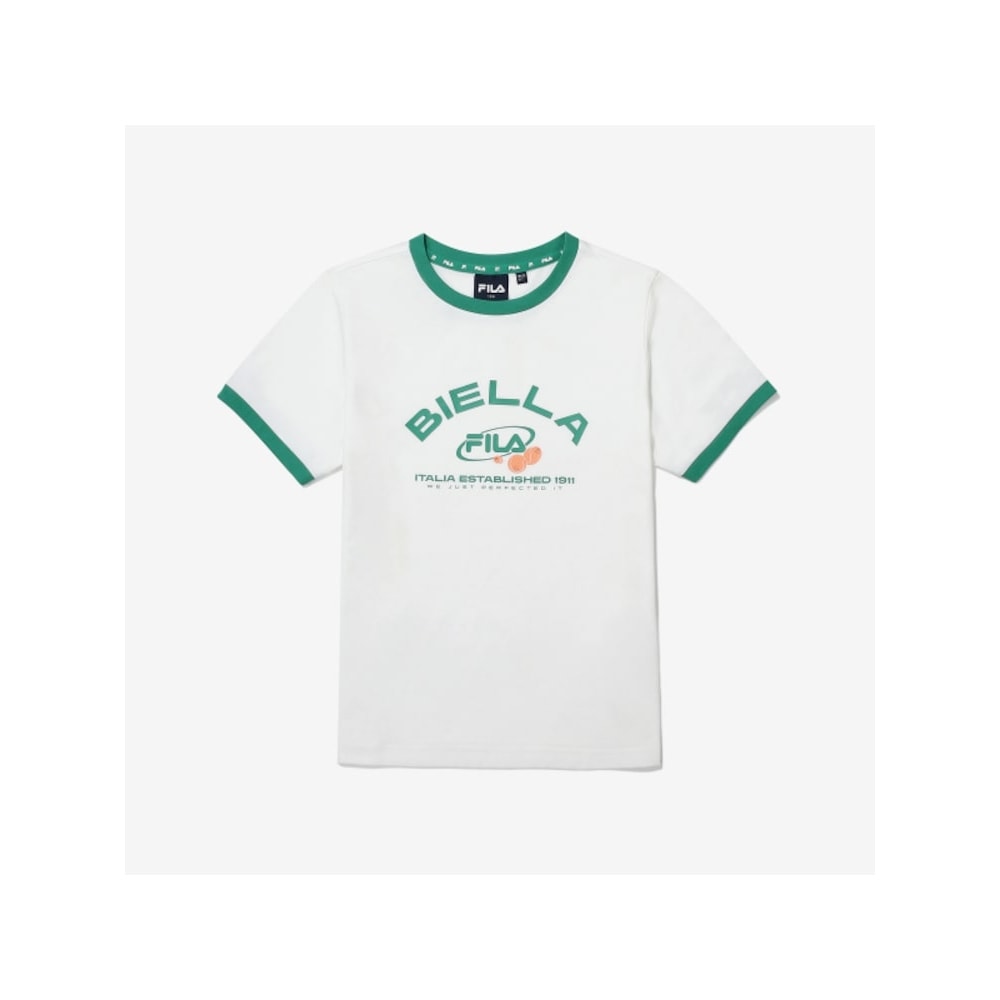 [FILA KIDS] エッセンシャルスリーブカラーマッチング T シャツ (FK2RSG2102X_OWH) Q0ZFK2RSG2102XOWH 5,542円