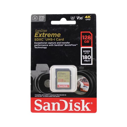 SanDisk (サンディスク) 128GB Extreme (エクストリーム) SDXC UHS-I メモリーカード - C10/U3/V30/4K/UHD SDカード - SDSDXVA-128G