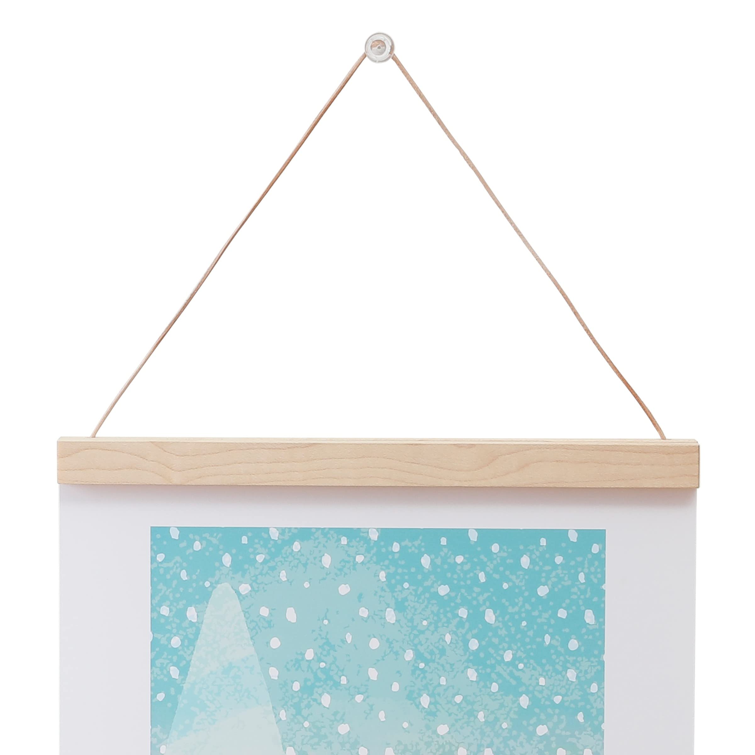 WY 木製壁掛けホルダー 天然木 マルチ壁掛けホルダー マグネット内蔵 ウォールナット メイプル プリント整理 マルチホルダー 額縁 写真立て フォトフレーム (ナチュラル)