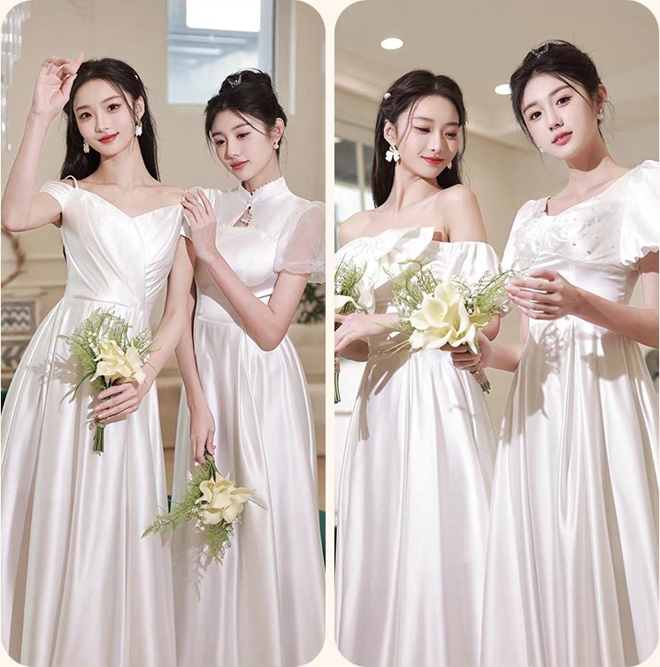 ウエディングドレス 白 二次会花嫁ワンピースブライダルロングドレス 前撮り用 礼服 レディース おしゃれ Aライン 演奏会女子会成人式卒業式