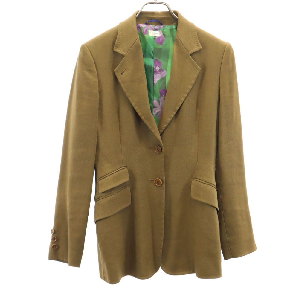 リネンブレンド テーラードジャケット 40 ブラウン系 WOMEN レディース