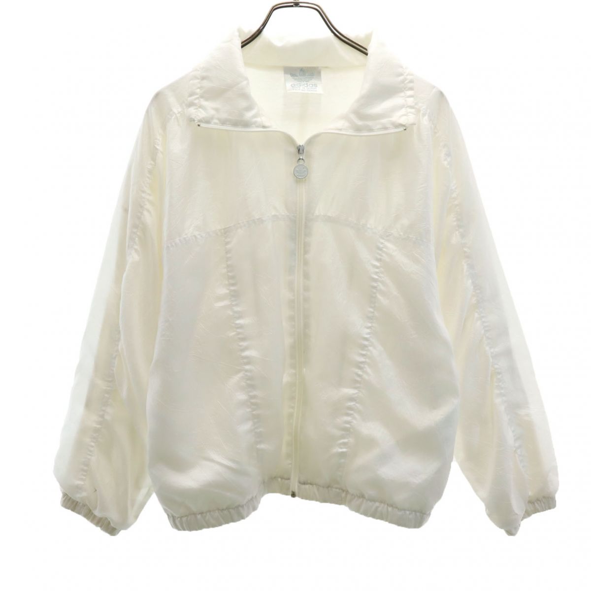 80s トレイフォイルロゴ ヴィンテージ ジップジャケット ホワイト メンズ