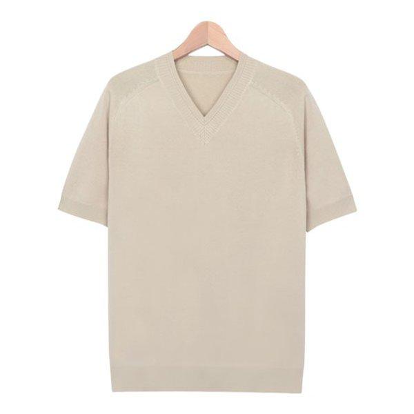 半袖Tシャツ SRE011 5COLOR 男女共用 ベーシック Vネック 無地ニット 夏半袖