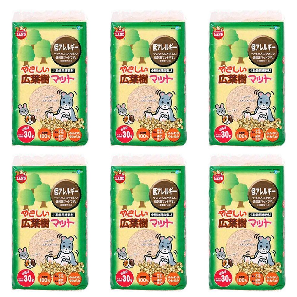 やさしい広葉樹マット　３０ＬX６　うさぎ　ハムスター　床材　ハリネズミ　モルモット　小動物　敷材　お一人様１点限り　ＣＲＣ50―20―42―15―00