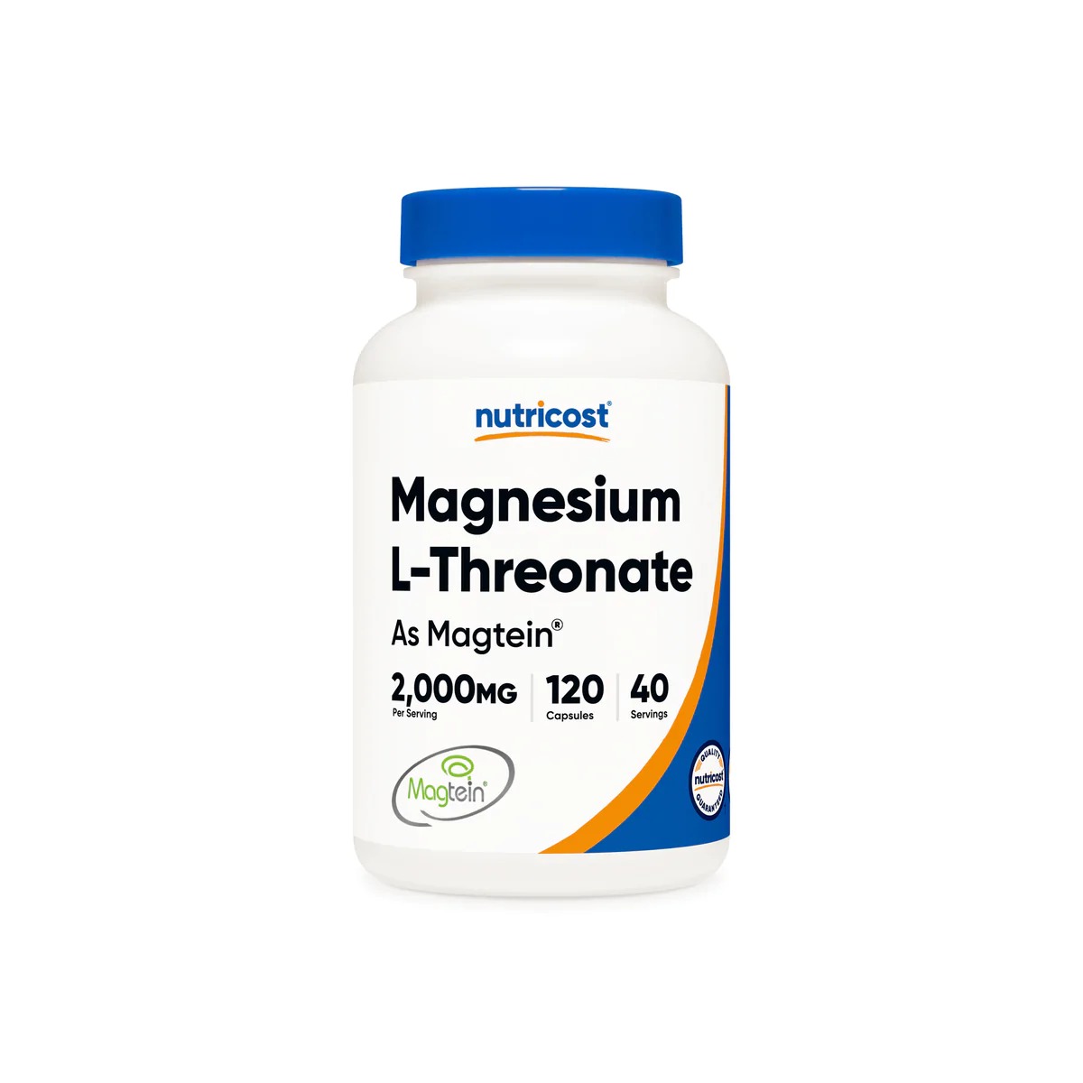 [USA] Nutricost ニュートリコストマグネシウムLパウダー無香料L-トレオン酸(マグテイン)120g(48mg×3)カプセル120錠