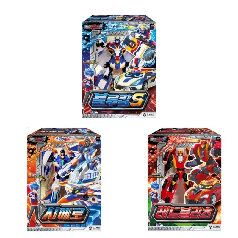 メタルカードボット S/シーズン2/3種ロボットコレクション/ブルーコップ S/レッドブリッツ/シエーロ/変身ロボット/韓国ロボット/フィギュア/Metal Cardbot /新型/正品/2024