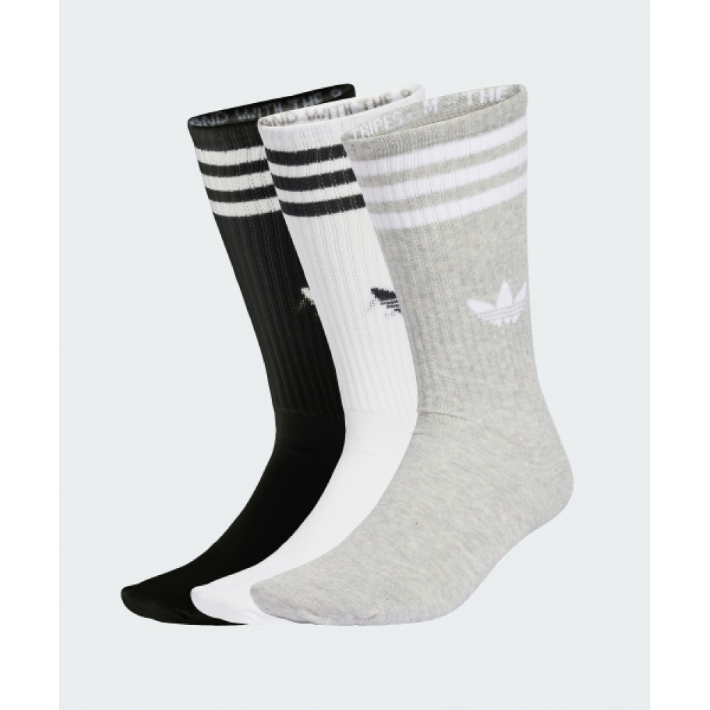 アディダス 3ストライプ ハイ クルー ソックス 3足 JV7418