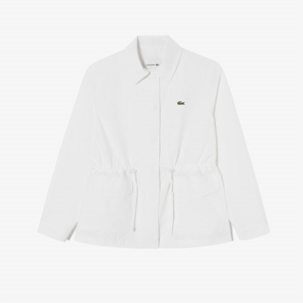 LACOSTE レディースリネンサファリジャンパー [ホワイト] 31,108円