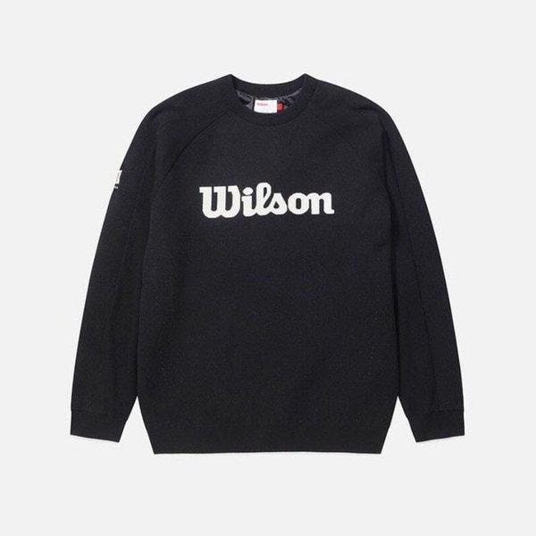 [] グラフィック防風セーター W244001GTLO3BLK