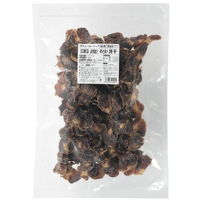 （まとめ買い）マルジョー＆ウエフク ボリュームパック 国産砂肝 320g 犬用おやつ [x3]