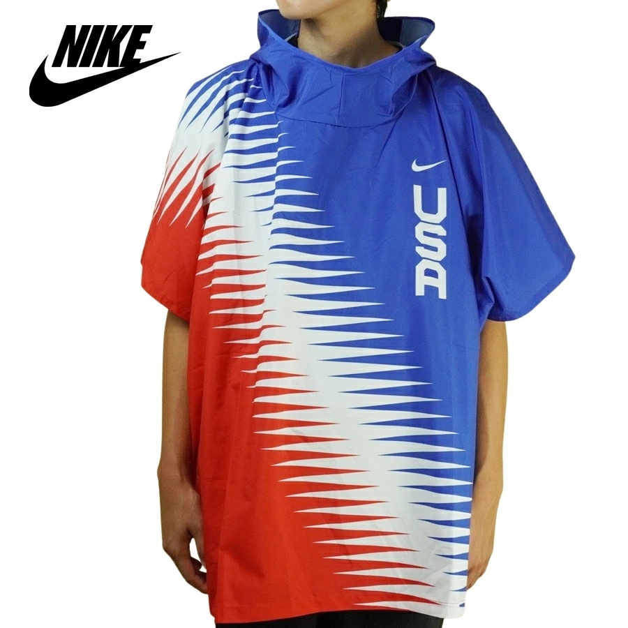 ナイキ NIKE男女兼用 ポンチョCV0431 TEAM USA MARATHONER PONCHO JACKETチーム ユーエスエー マラソナー ポンチョ ジャケット