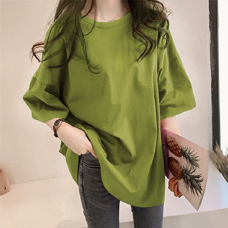 トップス Tシャツ カットソー プルオーバー ロング丈 袖あり 半袖 ドロップショルダー ラウンドネック ワイド 大人可愛い シンプル カジュアル 大人 上品 お洒落 大人女子 こなれ感 ラフ