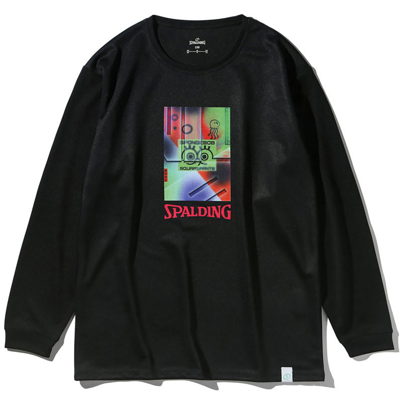ジュニア ロングスリーブTシャツ スポンジ・ボブ ネオンアート バスケットボール ロングＴシャツＪＲ (sjt25185s-1000)