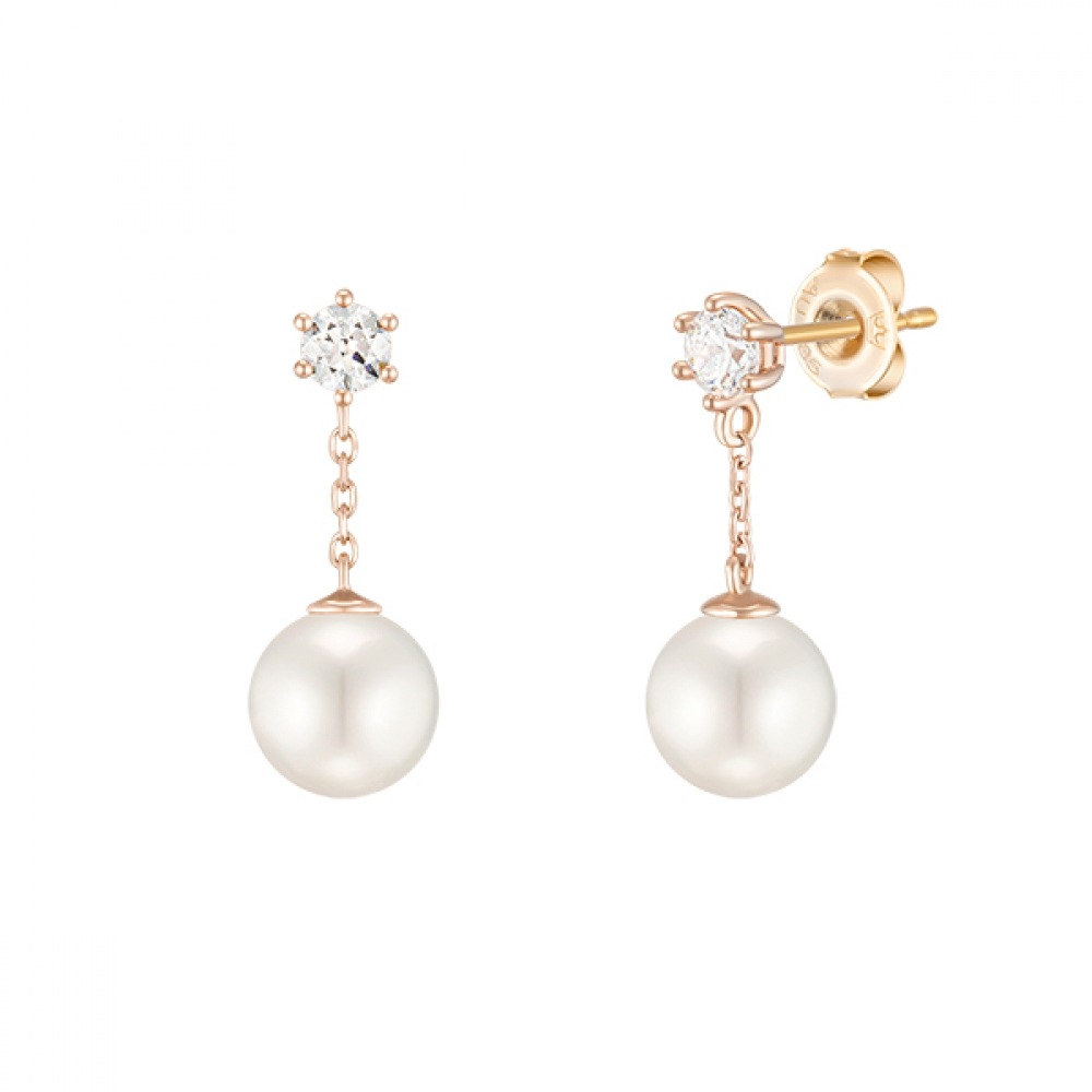 ジェスティーナベーシックパーリナ 14K イヤリング (JJP1EF1BS181R4000)