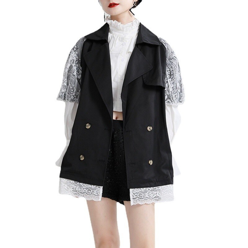 純色のパーカー ゆったりとしたコート 早秋スタイル 5,220円