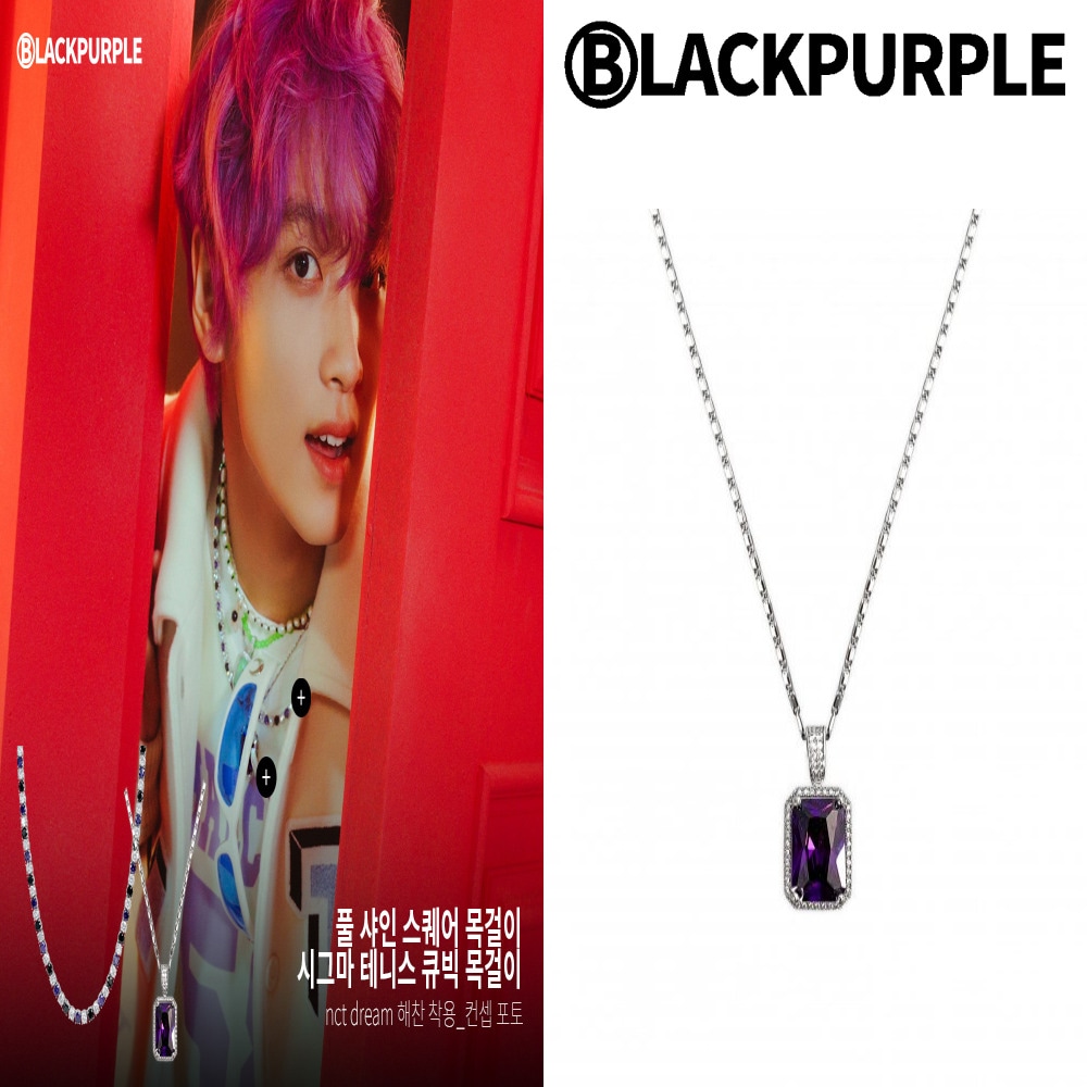 NCT HAECHAN 着用/FULL SHINE SQUARE NECKLACE/ユニセックス/韓国ファッション