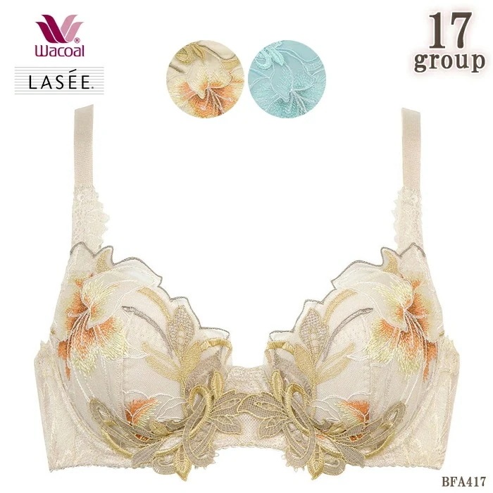 Wacoal Lasee17グループ 3/4カップブラジャー (DEカップ) バストを包みこみ自然なまるみに BFA417 【S】