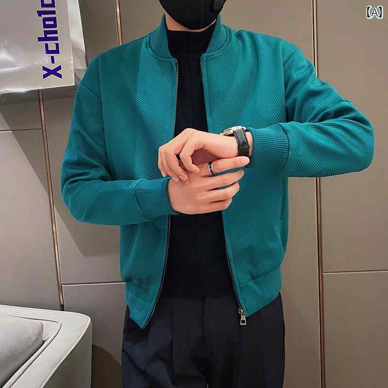 アウター メンズ カジュアル おしゃれ カーキ コート 春秋 トレンド ベースボール カラー ジャケット ジャケット カジュアル トップス 6,988円