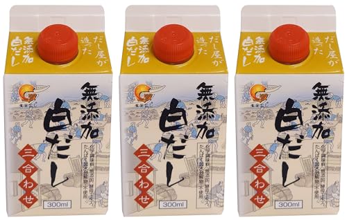 マエカワ 新容器に移行中　だし屋が造った　無添加 白だし 三合わせ 300ml×3本