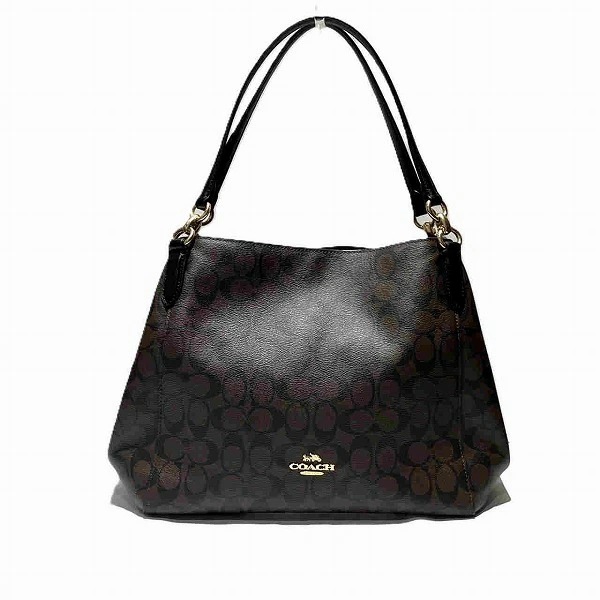 コーチ シグネチャー F80298 バッグ ハンドバッグ ショルダーバッグ レディース【中古】