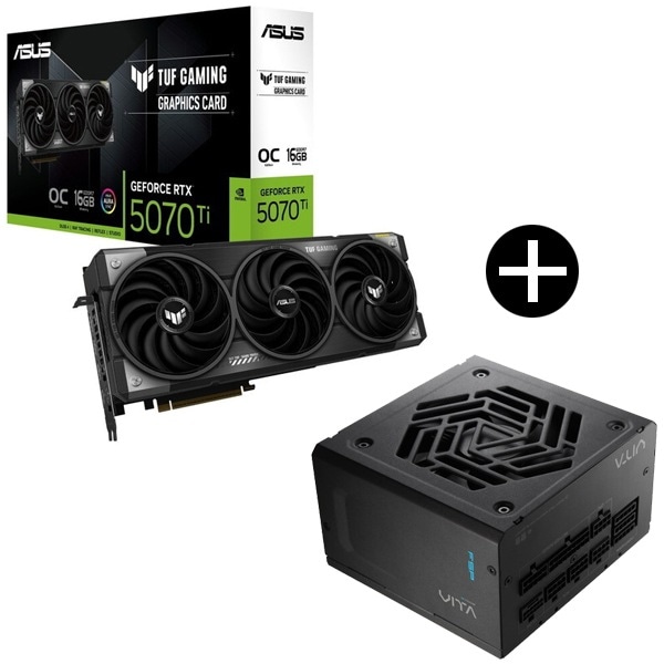 TUF-RTX5070TI-O16G-GAMING グラフィックボード + FSP VITA-1000GM ATX電源ユニット (1000W) セット