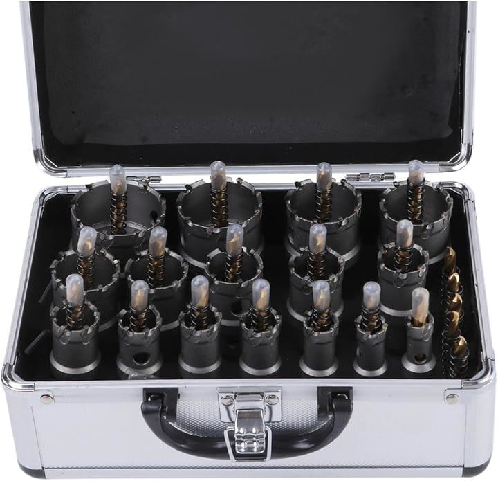 現役電気工事士・大工推薦＆監修超硬 ホールソーセット ステンレス 木工 鉄鋼用 対応 電工 16本セット 保管用アタッシュケース付き(16本セットA：14～50mm) 12,166円